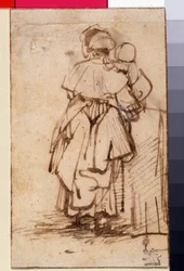 Frau mit Kind auf dem Schoß, ca. 1640
